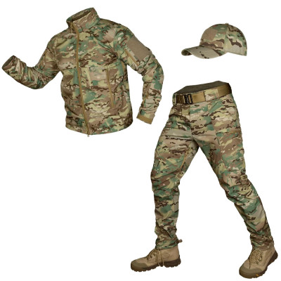 Демісезонний тактичний комплект Camotec Phantom SoftShell (куртка, штани, бейсболка)