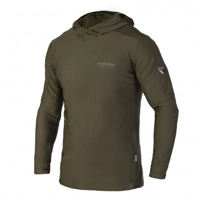 Термофутболка з довгим рукавом Camotec™ Longsleeve Chiton Hood 2.0 CoolPass Grid