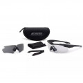Окуляри захисні балістичні ESS® Crossblade Black - 2 лінзи Clear, Smoke Gray