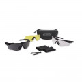 Окуляри захисні балістичні ESS® Crossblade Black - 3 лінзи Clear, Smoke Gray, Hi-Def Yellow