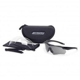 Окуляри захисні балістичні ESS® Crossbow Black - 2 лінзи Clear, Smoke Gray